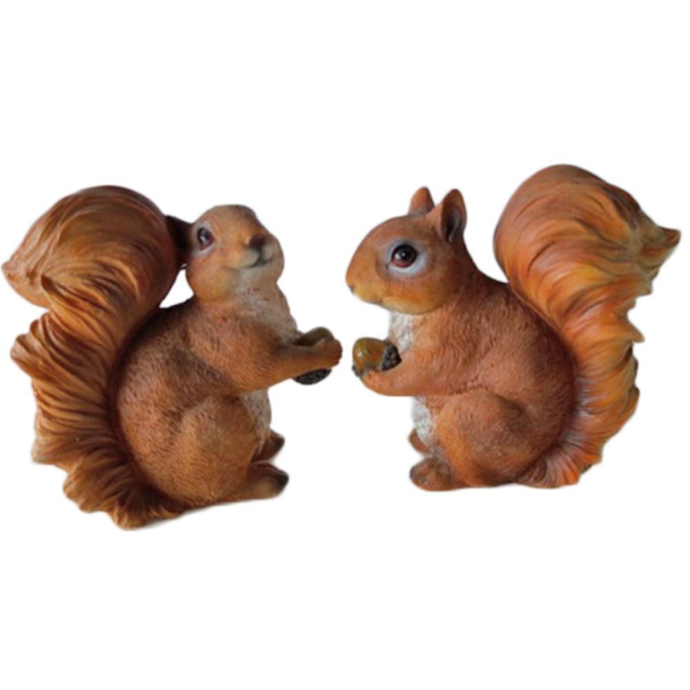Gartenfigur Eichhörnchen, FILLY & FLUFFY, Polyresin, 2 Stück