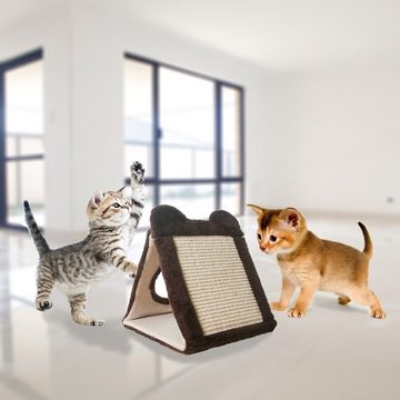 PeTraum Tier-Intelligenzspielzeug 2-in-1 Katzenspielzeug Set, Katzenzauberstab und Kratzbrett, Sisal
