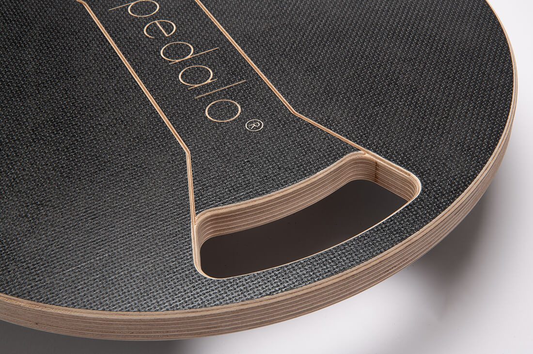 pedalo® Balancekreisel Balance-Board Single 380 I Gleichgewicht I Koordination I Reaktion, Antirutsch-Beschichtung, inkl. Antirutsch-Matte und Griffe