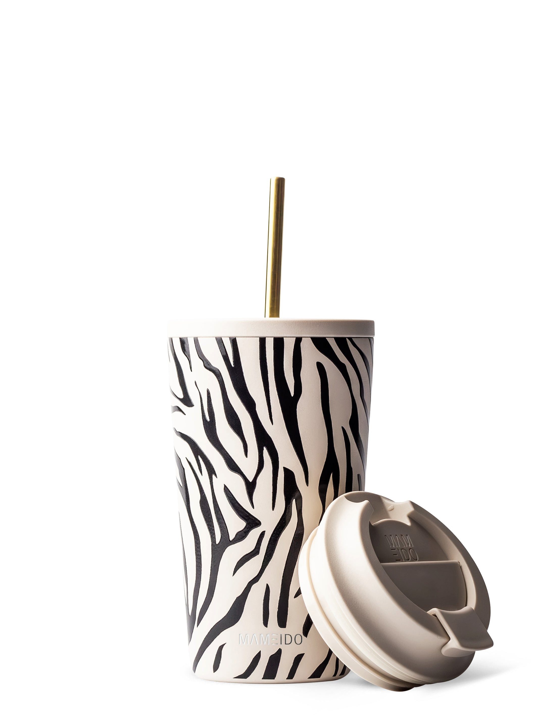 MAMEIDO Thermobecher, Edelstahl, Kunststoff, Silikon, doppelwandig isoliert, auslaufsicher in 350ml, 470ml, 700ml & 1200ml