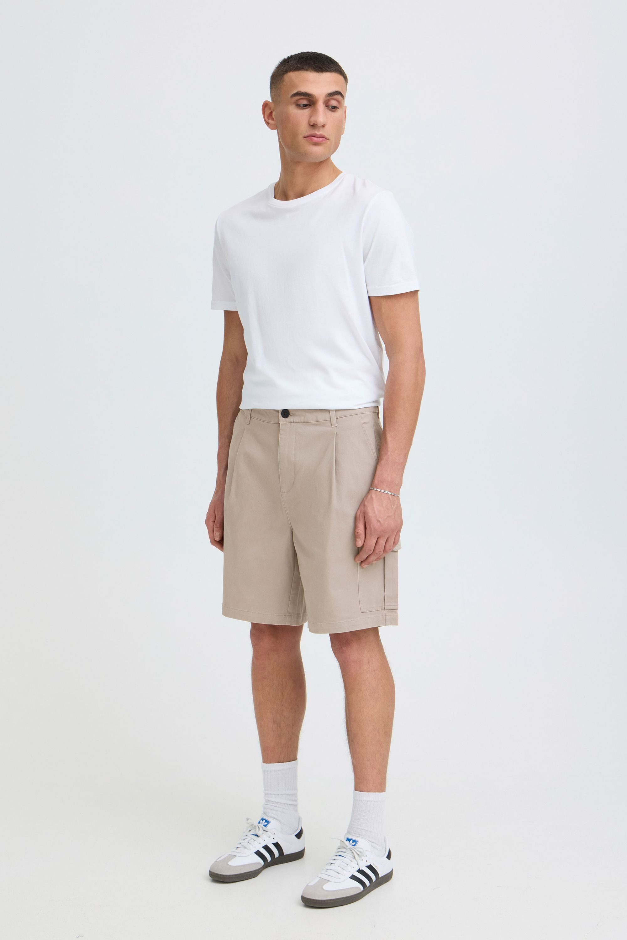 !Solid Bermudas SDAlann Klassische Cargoshorts mit Gürtelschlaufen und Bundfalten