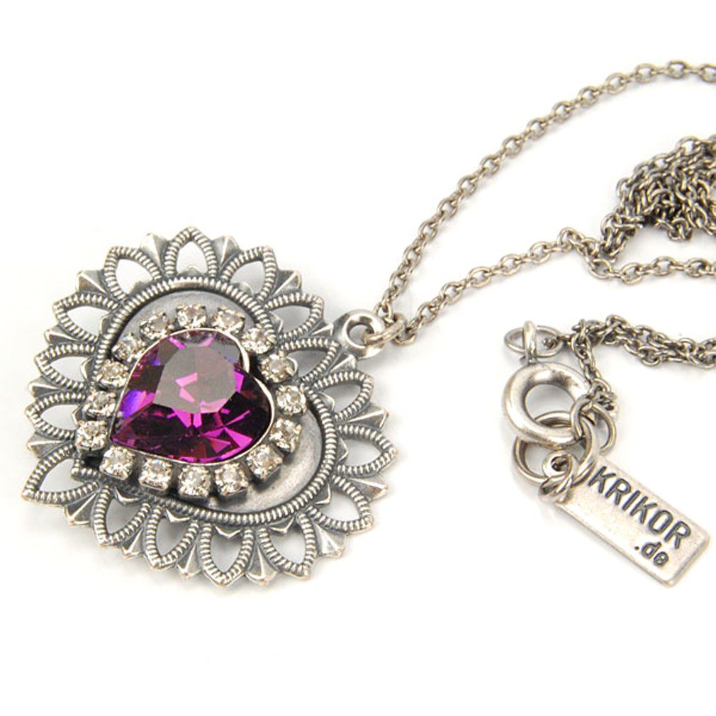 Krikor® Collection Kette mit Anhänger 8713 (Set, 1-tlg), Kette mit einem Herz-Anhänger, made in germany