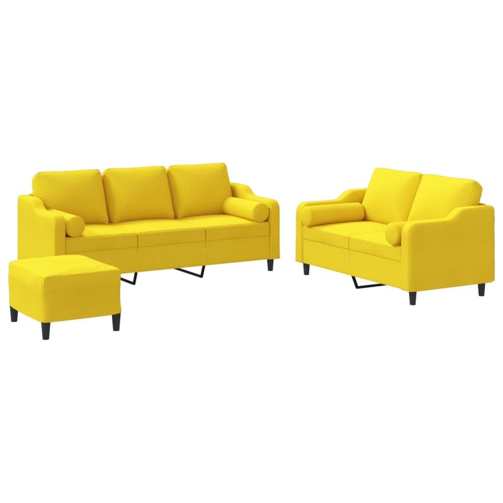 vidaXL Sofa 3-tlg. Sofagarnitur mit Kissen günstig online kaufen