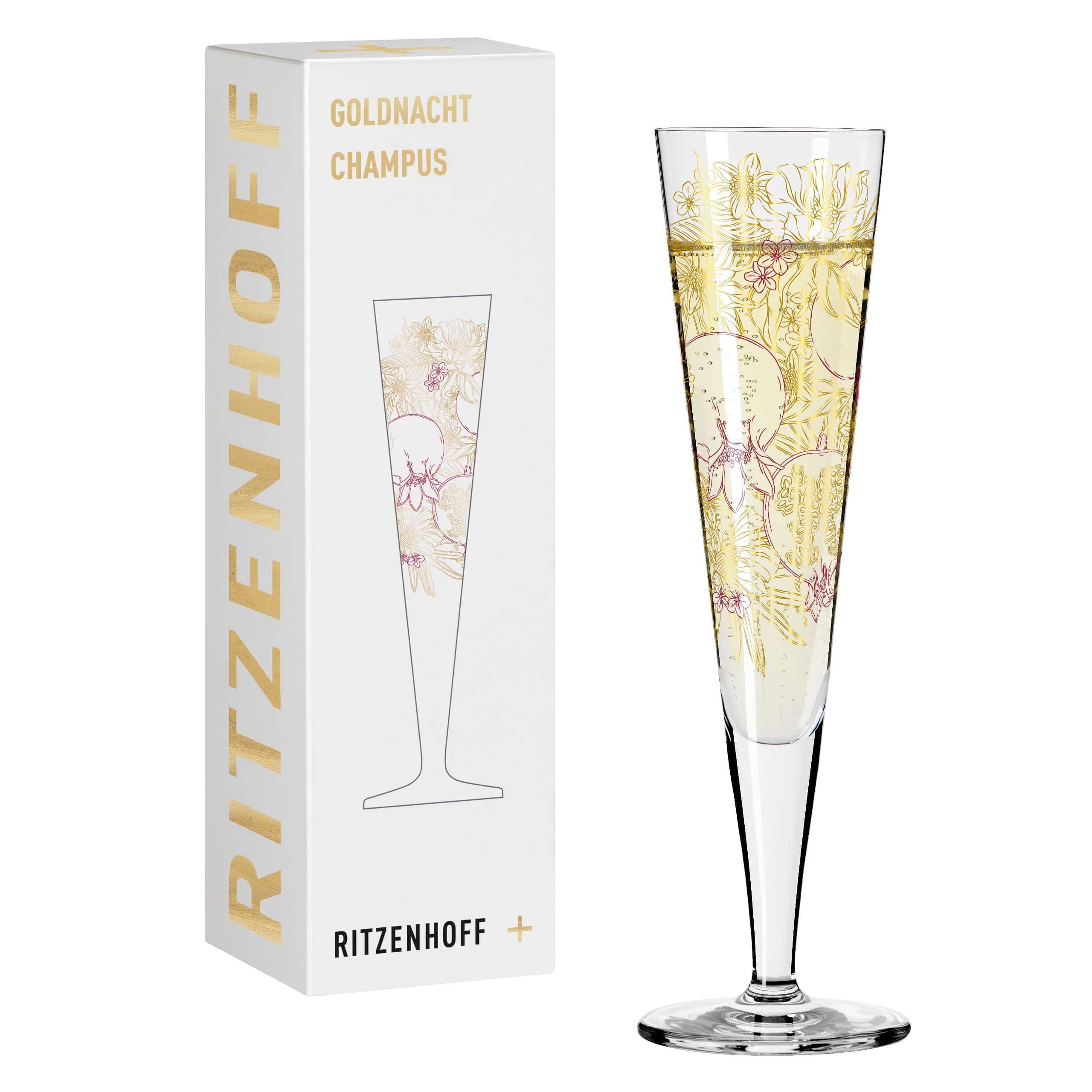 Ritzenhoff Champagnerglas Goldnacht, Kristallglas