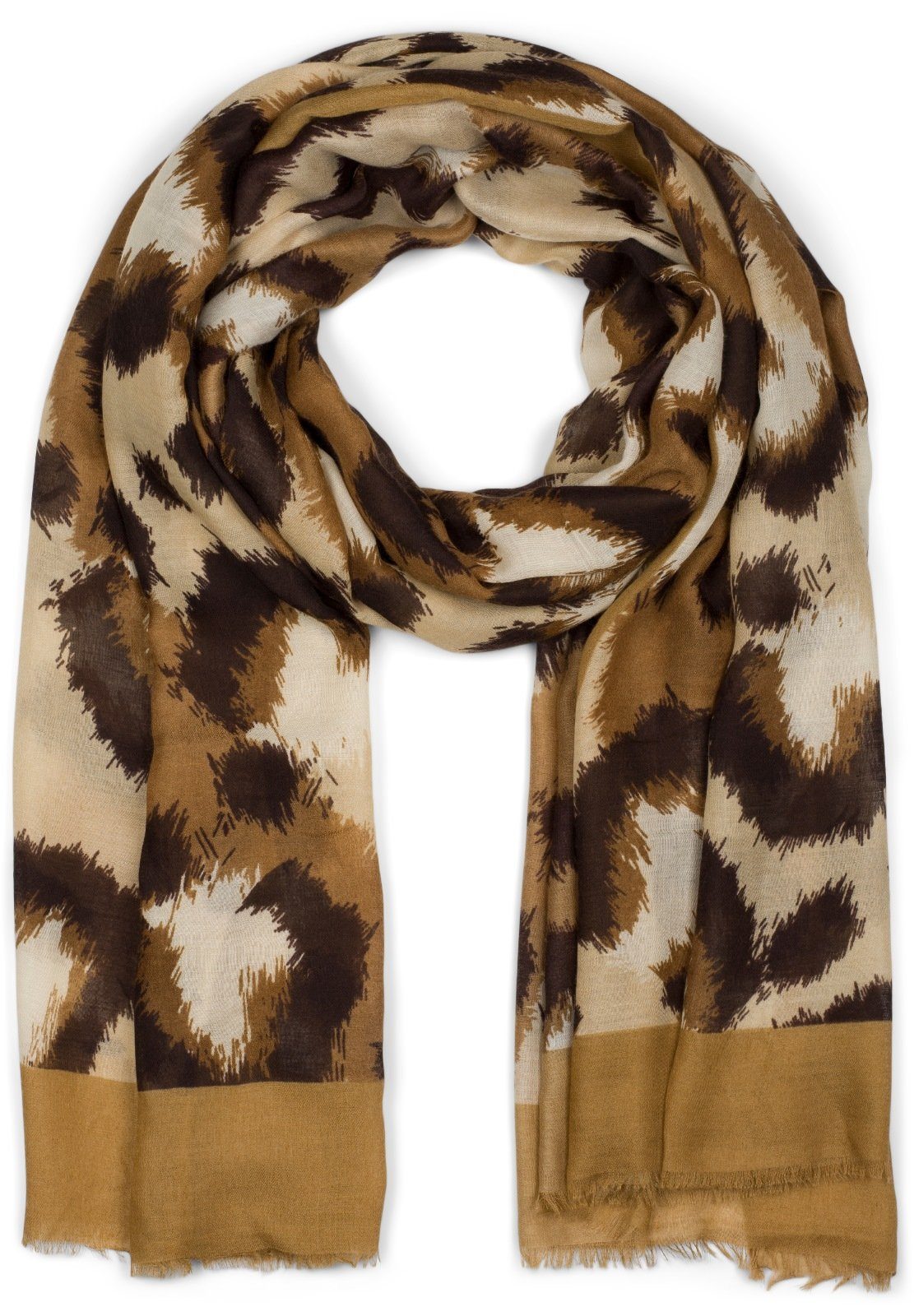 styleBREAKER Modeschal Schal mit Oversize Leoparden Print, (1-St)