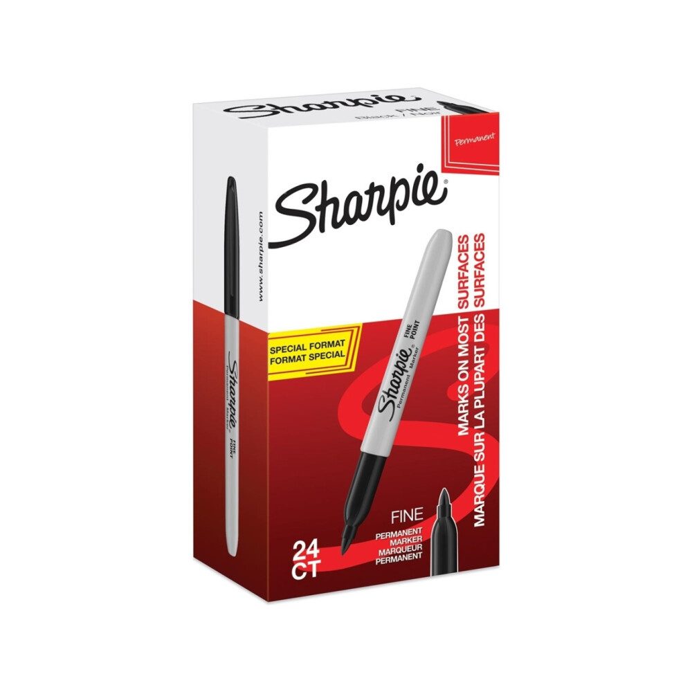 Sharpie Маркеры Sharpie Permanent Маркеры mit feiner Spitze 1mm - Schwarz - 24 Stück, (1-tlg)