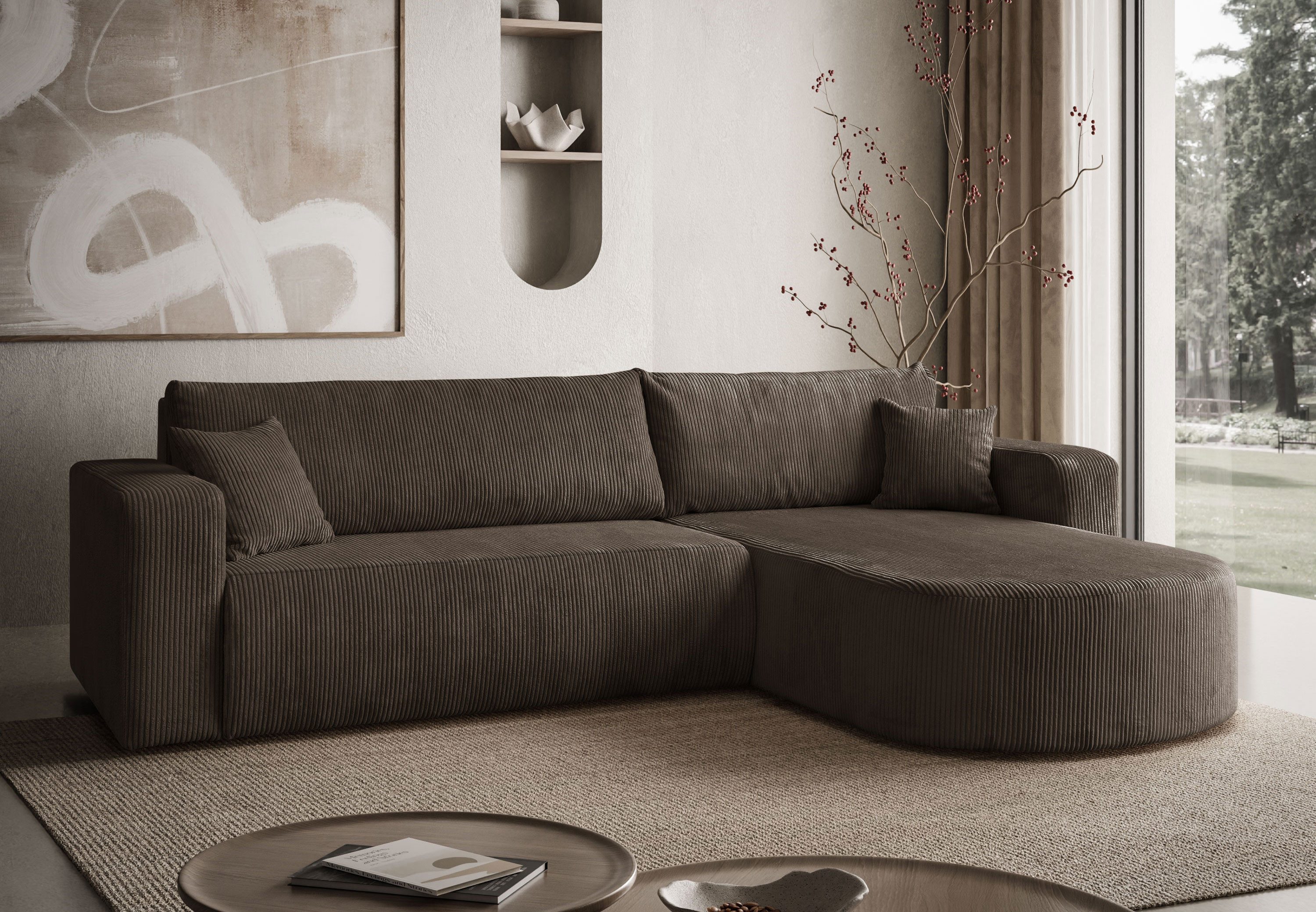 Lookway Ecksofa SOPRANO mit Schlaffunktion und Bettkasten, Schlaffunktion