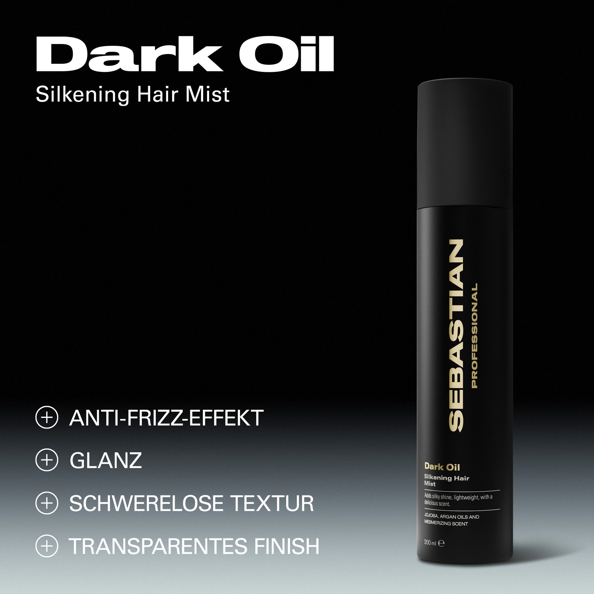 Sebastian Professional Haaröl Dark Oil Hairmist, für geschädigtes, glanzloses, trockenes und widerspenstiges Haar