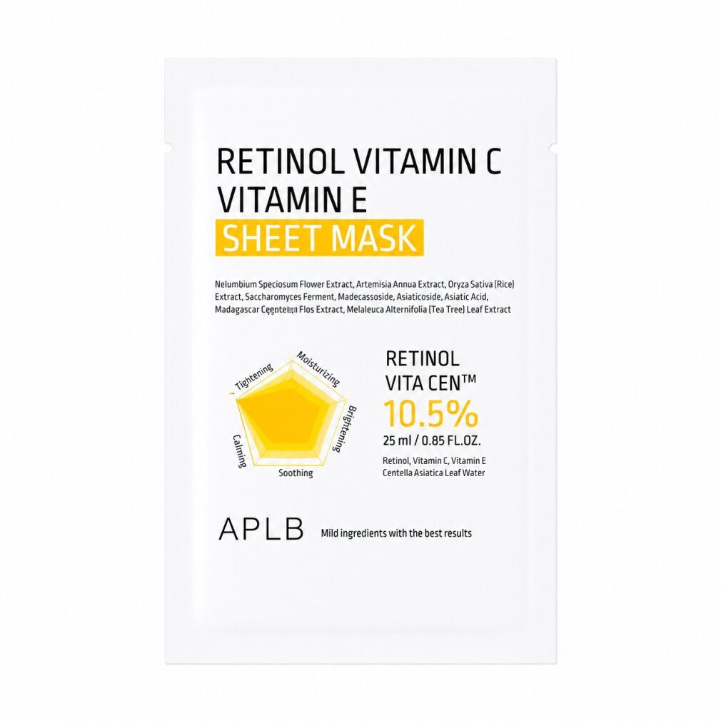 APLB Gesichtspflege Retinol Vitamin C Vitamin E Sheet Mask Sheet Face Mask