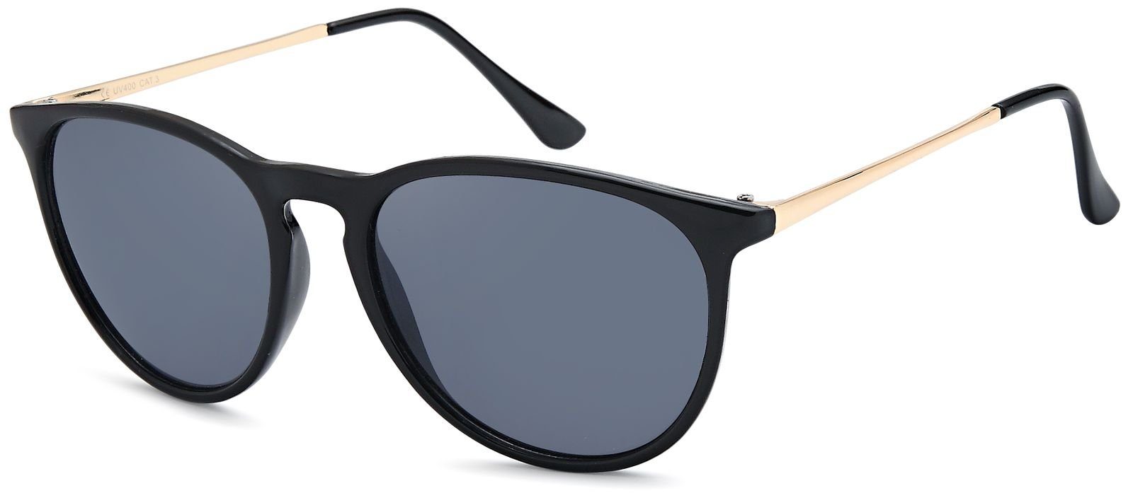 Sonnenbrille Grau Schwarz Glas Getönt (1-St) getönt styleBREAKER Gestell /