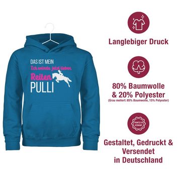 Shirtracer Hoodie Mein ich würde jetzt lieber Reiten Pulli weiß Pferd