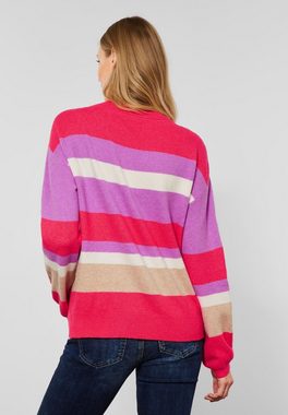 STREET ONE Streifenpullover Street One Gestreifter Strickpullover in Showy Cor (1-tlg) Nicht Vorhanden