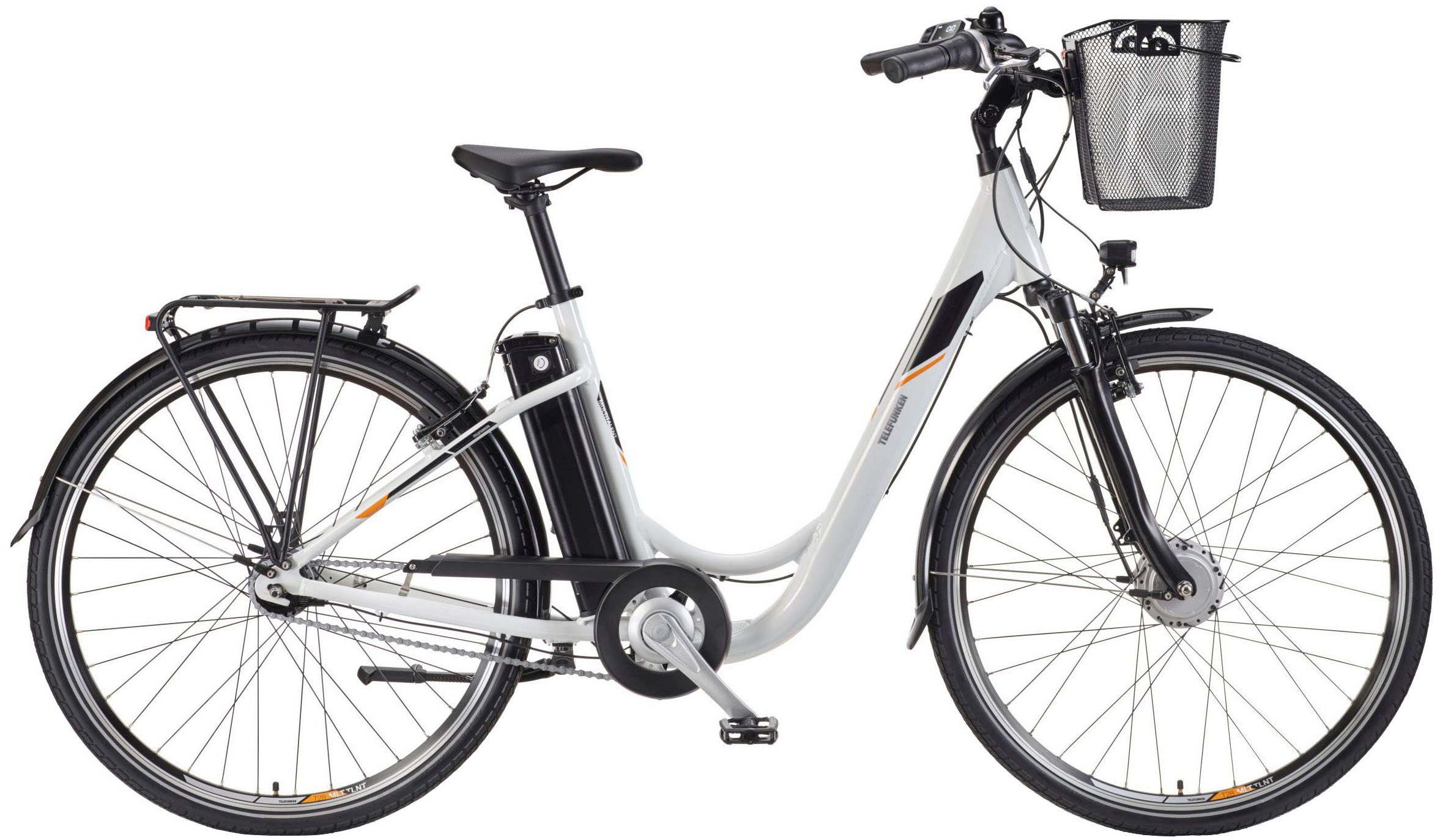 Telefunken E-Bike Cityrad Multitalent RC840, 7 Gang Shimano Nexus Schaltwerk, Frontmotor, 531,3 Wh, Pedelec, Elektrofahrrad für Damen u. Herren