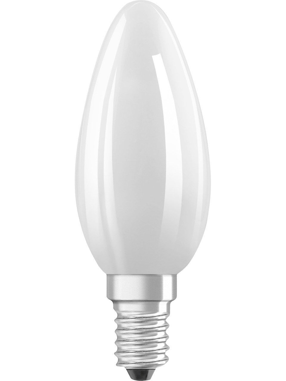 Osram LED-Leuchtmittel Osram LED Kerzenlampe E14 5,5 W warmweiß weiß matt, Nicht dimmbar