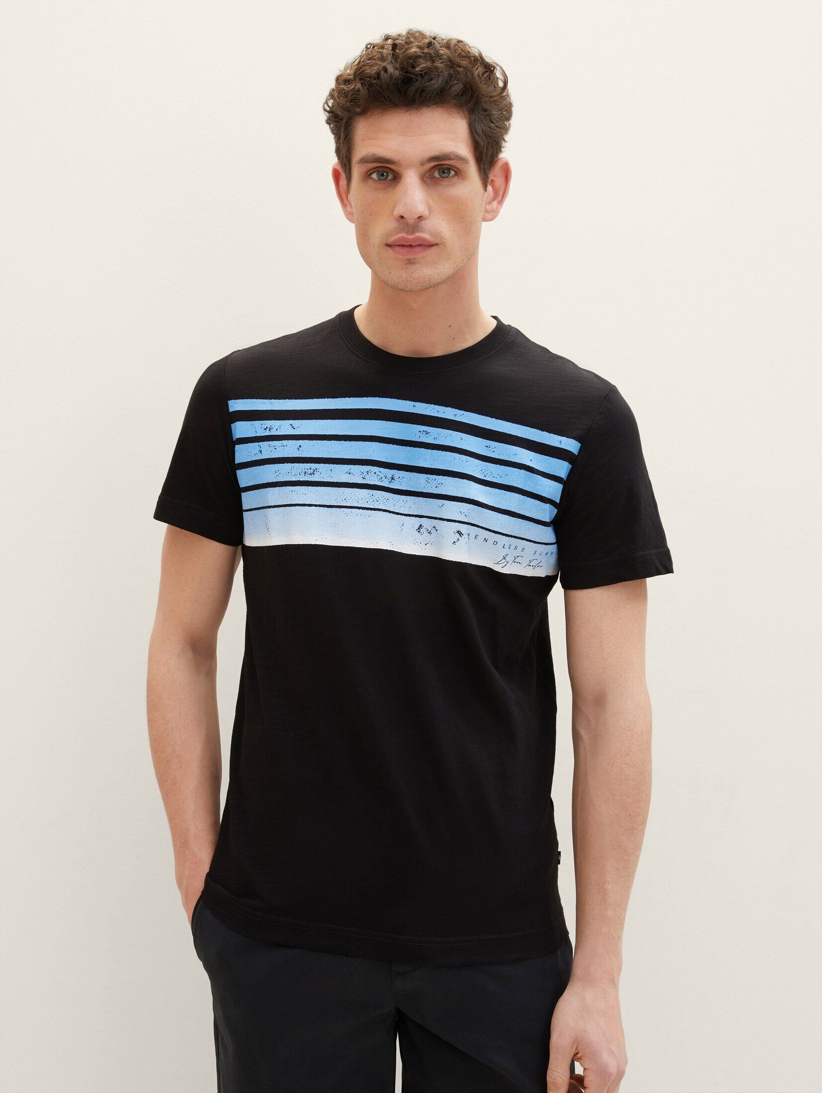 TOM TAILOR T-Shirt T-Shirt mit Black Print