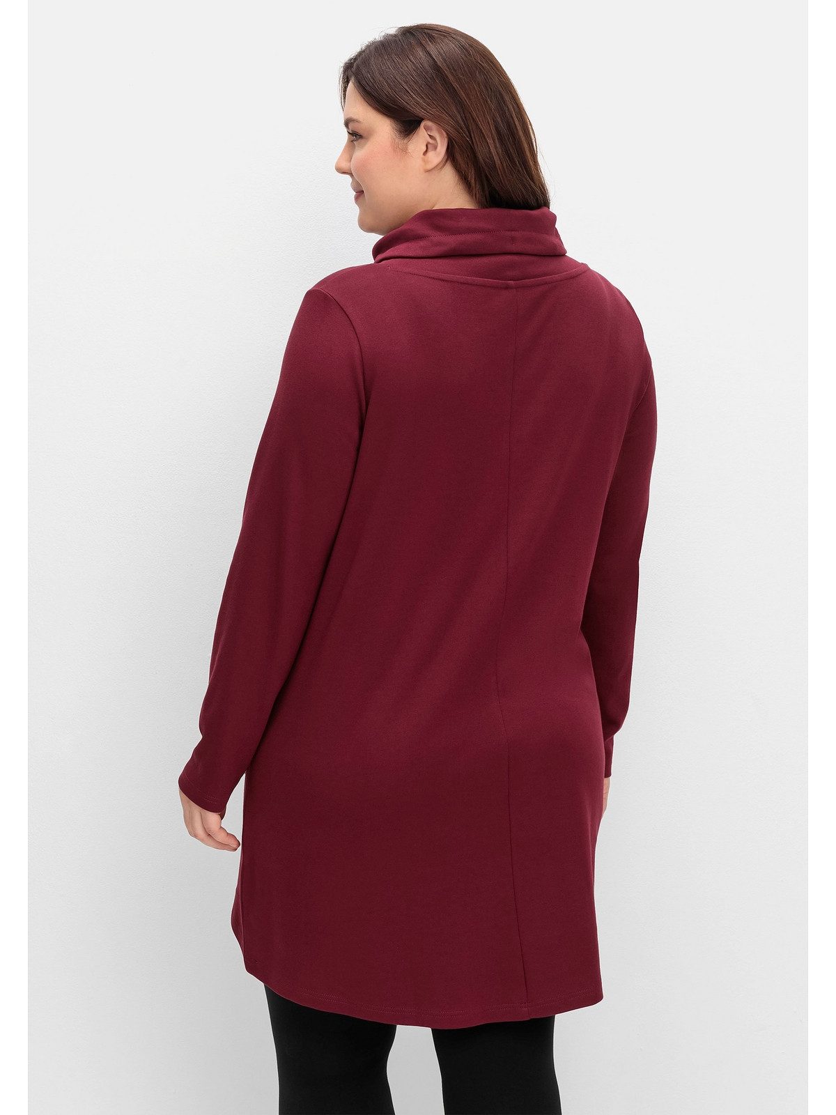 Sheego Sweatshirt Große Größen in A-Linie mit Stehkragen