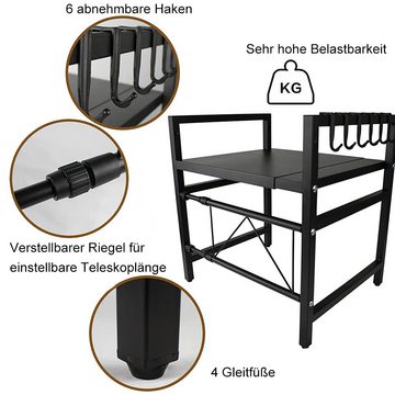 NUODWELL Küchenregal Erweiterbar Mikrowelle Regale, 2-stufiges Platzsparregal und Organizer