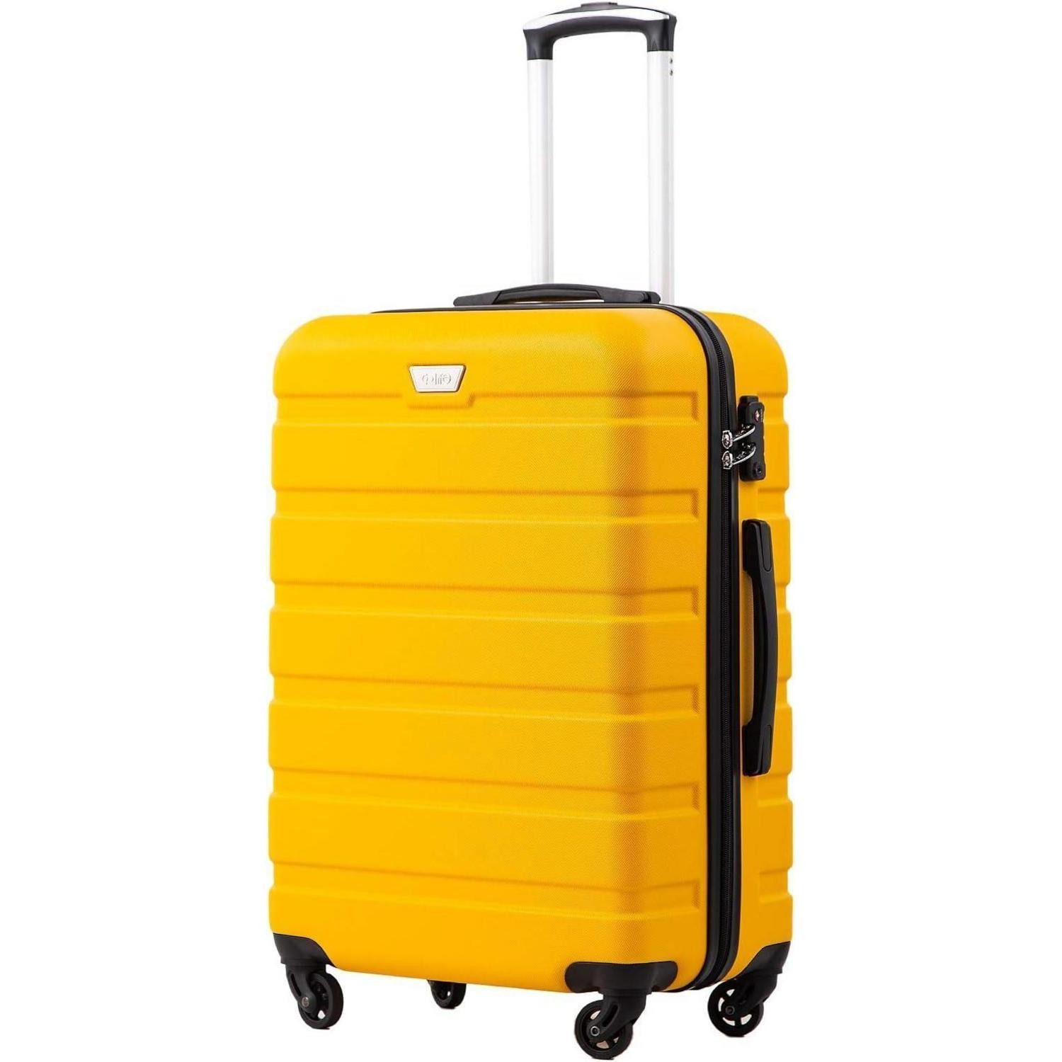 Handgepäck-Trolley Premium Hartschalenkoffer Handgepäck TSA-Schloss Zitronengelb