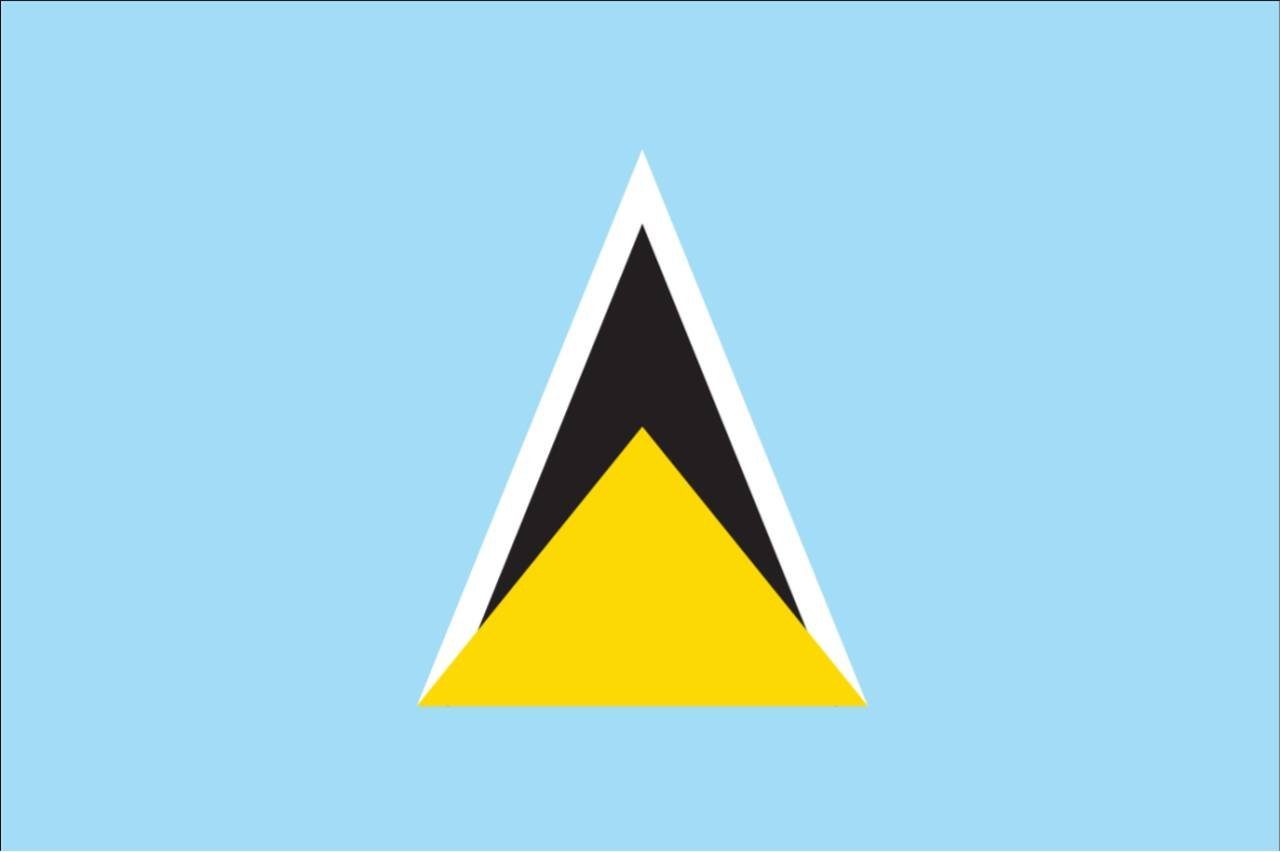 flaggenmeer Flagge St. Lucia 160 g/m² Querformat