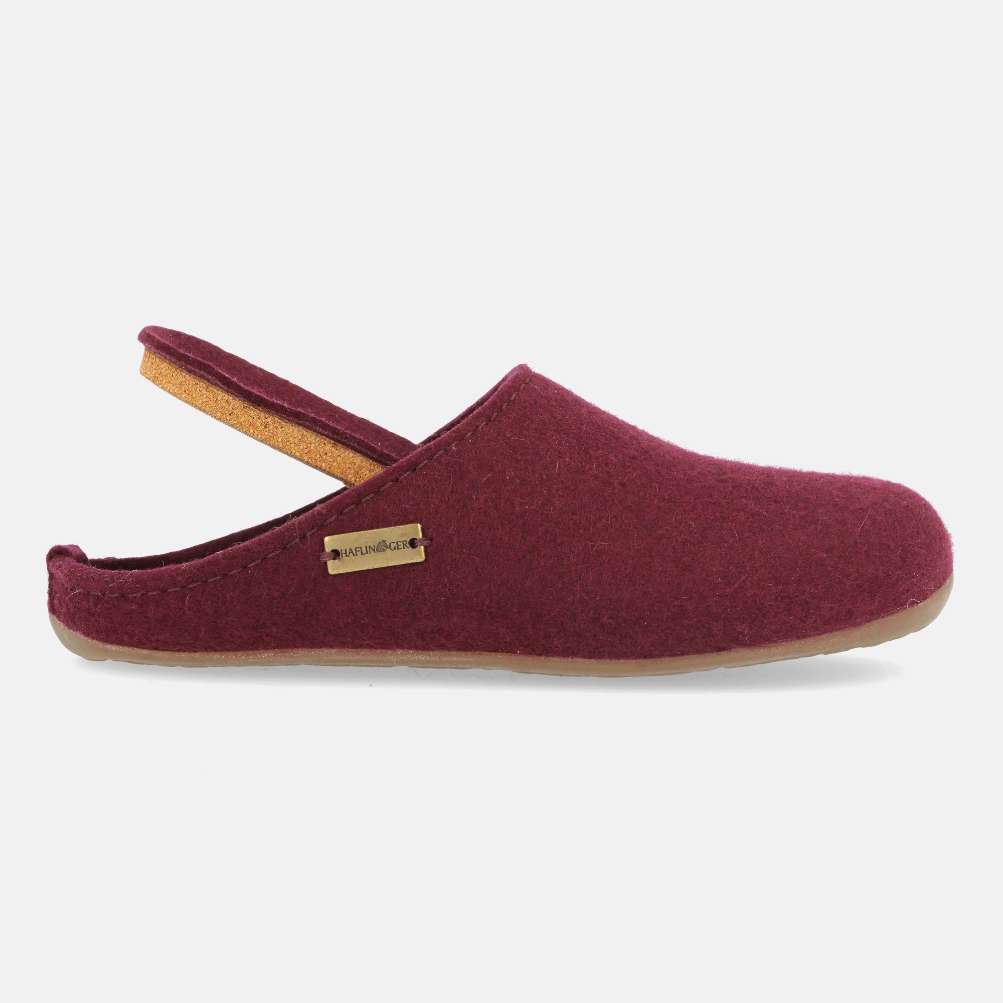 Haflinger Everest Fundus Pantoffel aus Wollfilz mit Gummisohle Hausschuh