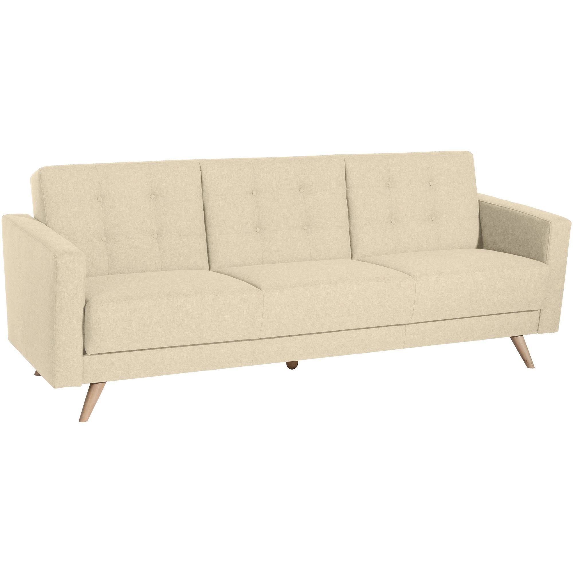 1 Kostenlosem hochwertig Sitz Bettfunktion Teile, Bezug inkl. verarbeitet,bequemer Karisa Kessel Sofa Sofa aufm Flachg, mit Versand Sparpreis 3-Sitzer 58