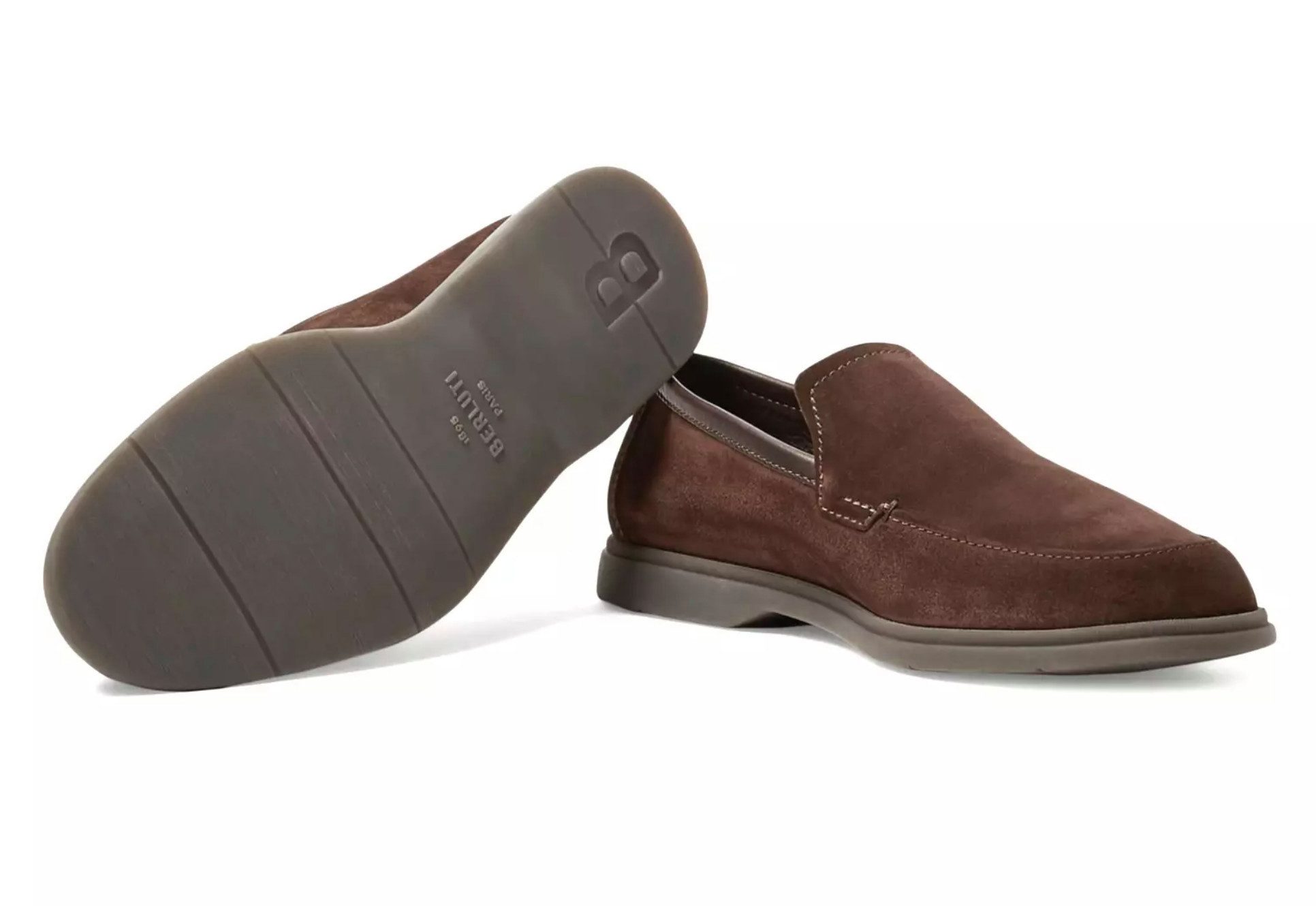 Berluti Latitude Scritto Suede Schuhe Mokassins Loafer Scritto-Gravur – das ikonische Motiv der Marke