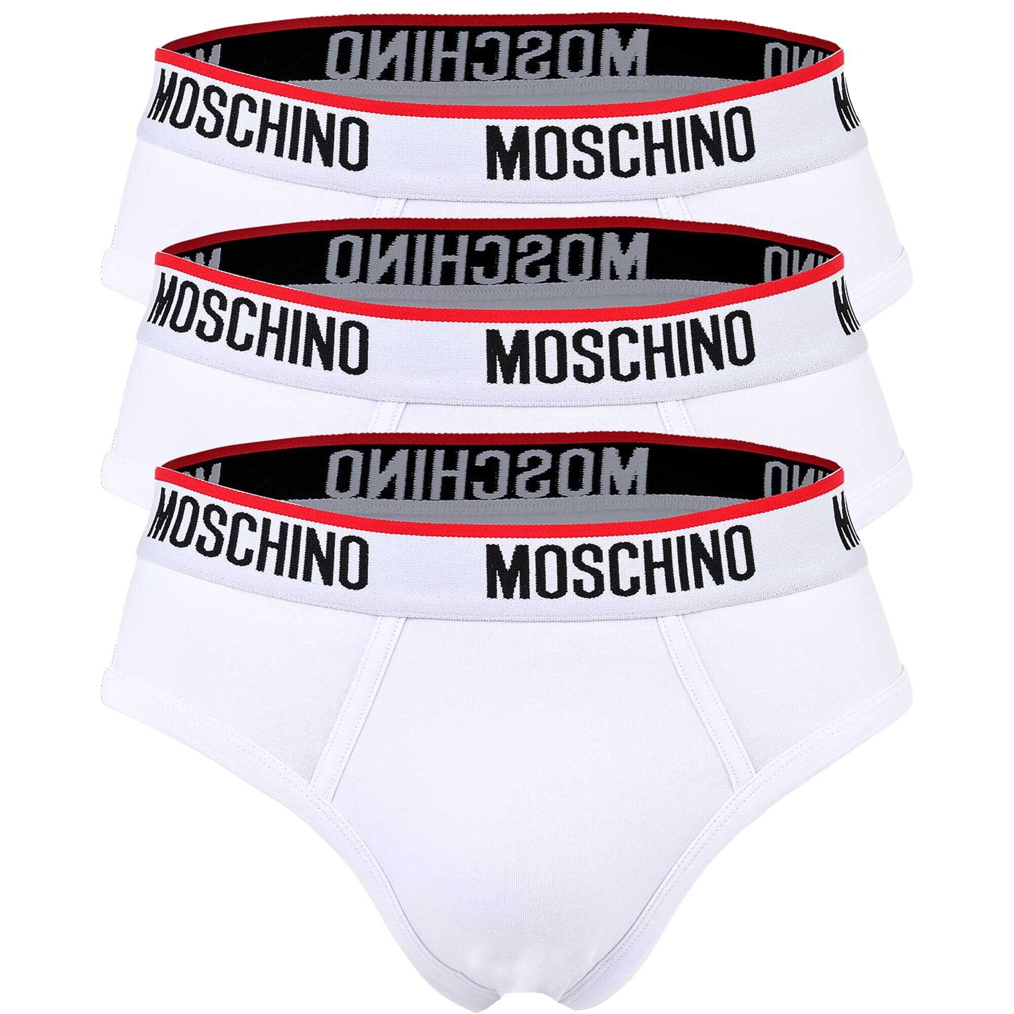 Moschino Slip Herren Slips 3er Pack - Unterhose Weiß