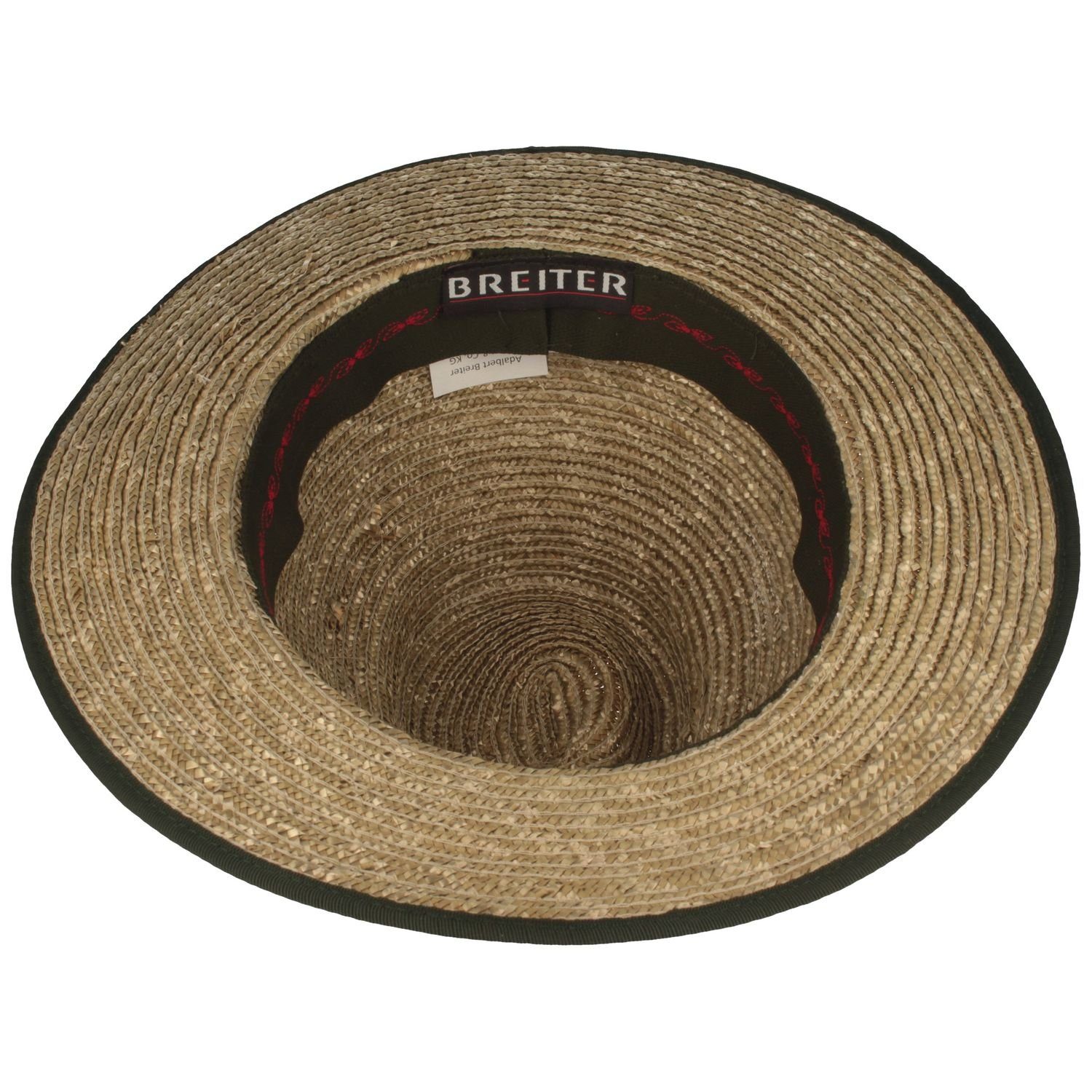 Breiter Trachtenhut original Lechtaler Trachten-Strohhut mit Band