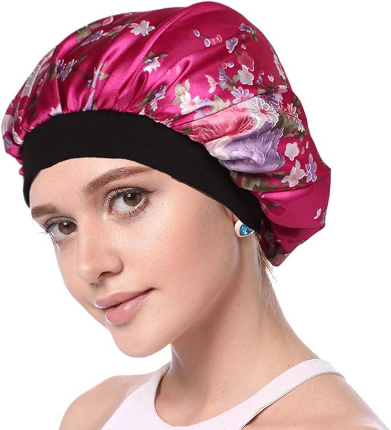 Duschhaube Haarhaube Bonnet Verstellbarem Schlafhaube für Damen Herren