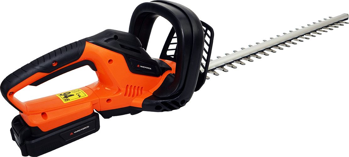 Yardforce Akku-Heckenschere 20V Akku Heckenschere LH C45 inkl. Akku und Ladegerät, Lasergeschliffenes Schwert: ca. 58 cm