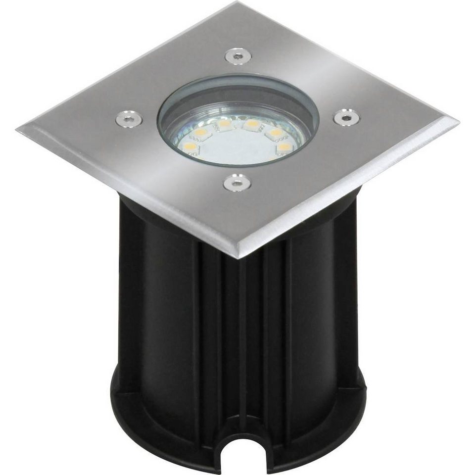 smartwares Einbauleuchte LED-Bodeneinbaustrahler 3 W Schwarz 5000.459,  Inkl. GU10 LED-Leuchtmittel