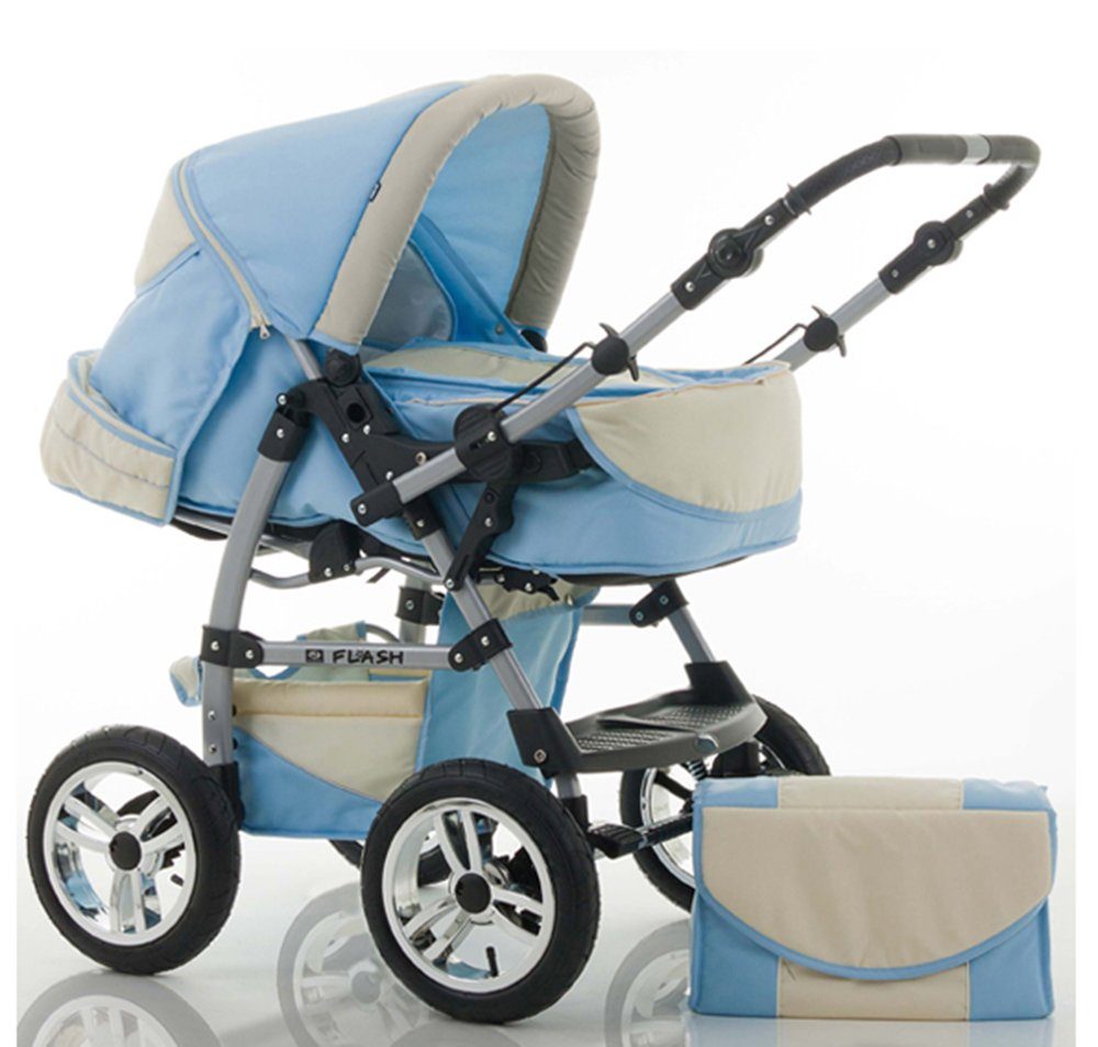 Kombi-Kinderwagen Flash 2 in 1 inkl. Sportsitz und umfangreichem Zubehör in 18 Farben