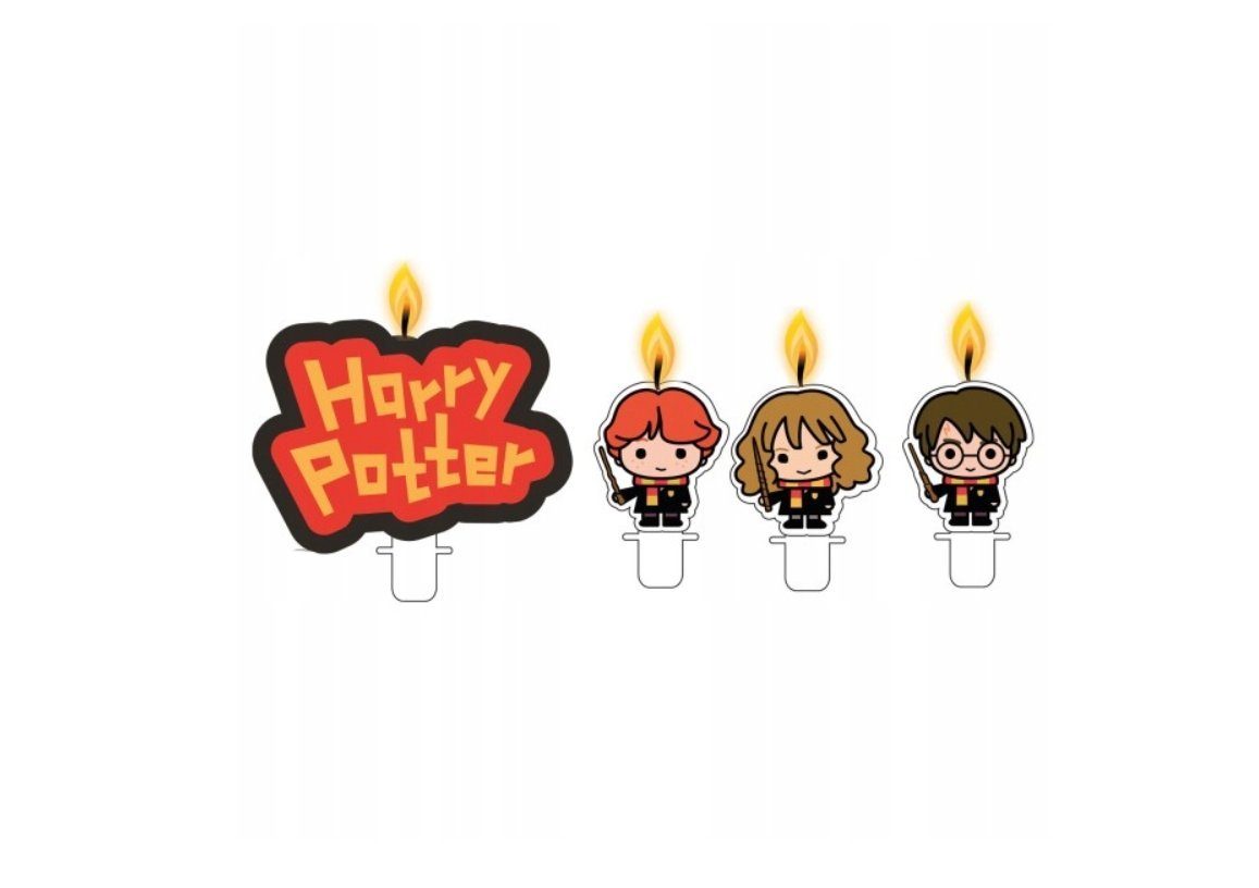 Festivalartikel Geburtstagskerze Pixie-Kerzen Harry Potter 4 Stk Kerzen Geburtstag Geburtstagskerze (4-tlg)