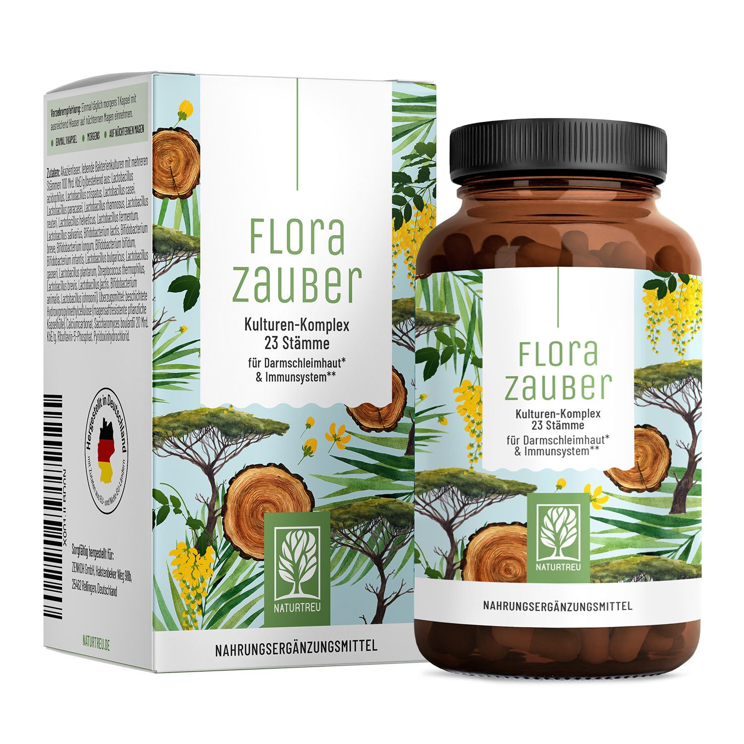Naturtreu Florazauber Kapsel, 60 St., 22.3 g, Durchdachte Entwicklung, Vegan, Laborgeprüft, Hochwertige Inhaltstoffe