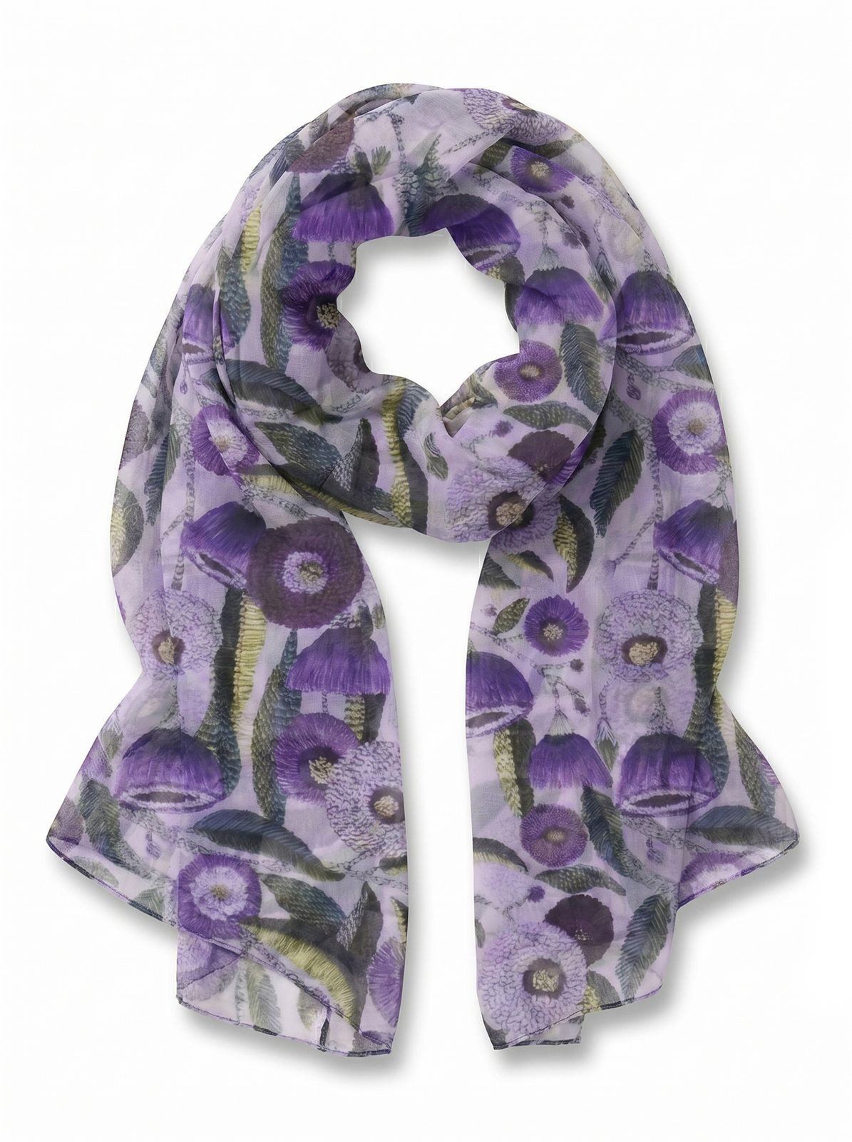 Modeschal Leichter Viskose Schal mit Blumenmuster