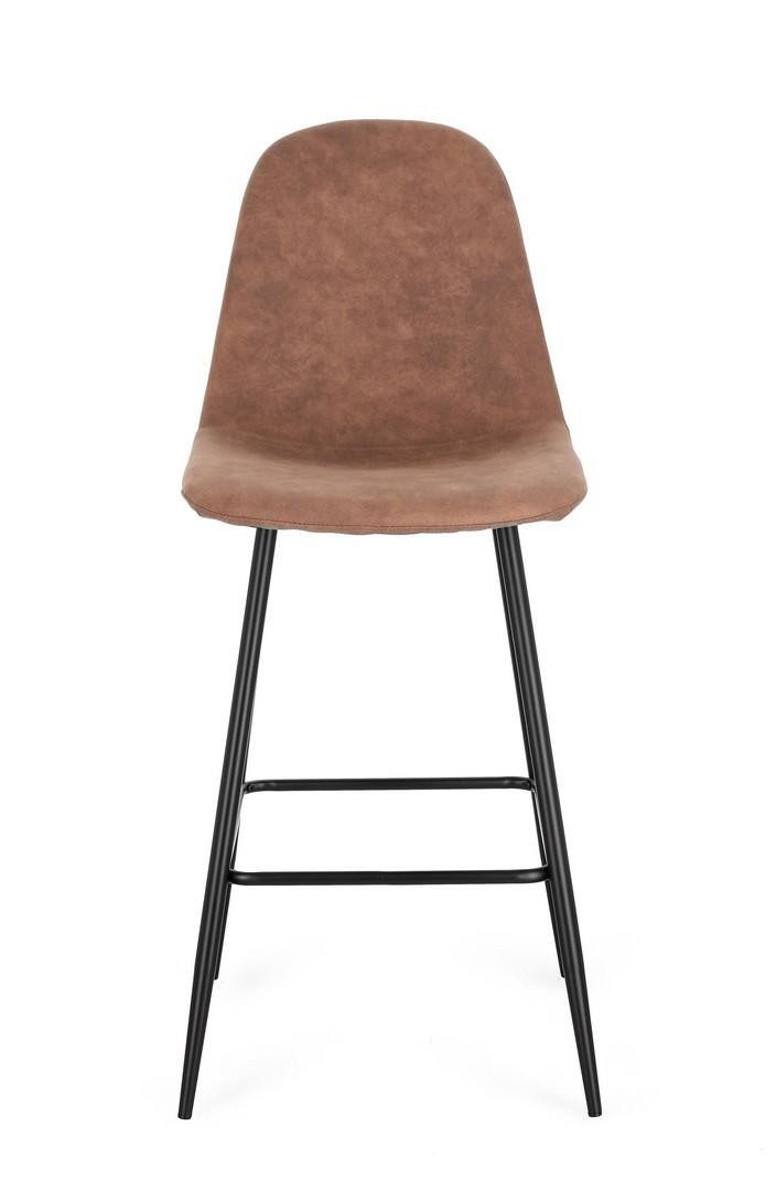 Natur24 Esszimmerstuhl New Irelia 4er Set Barhocker 44 x 112 x 53 cm Stahl Cognac