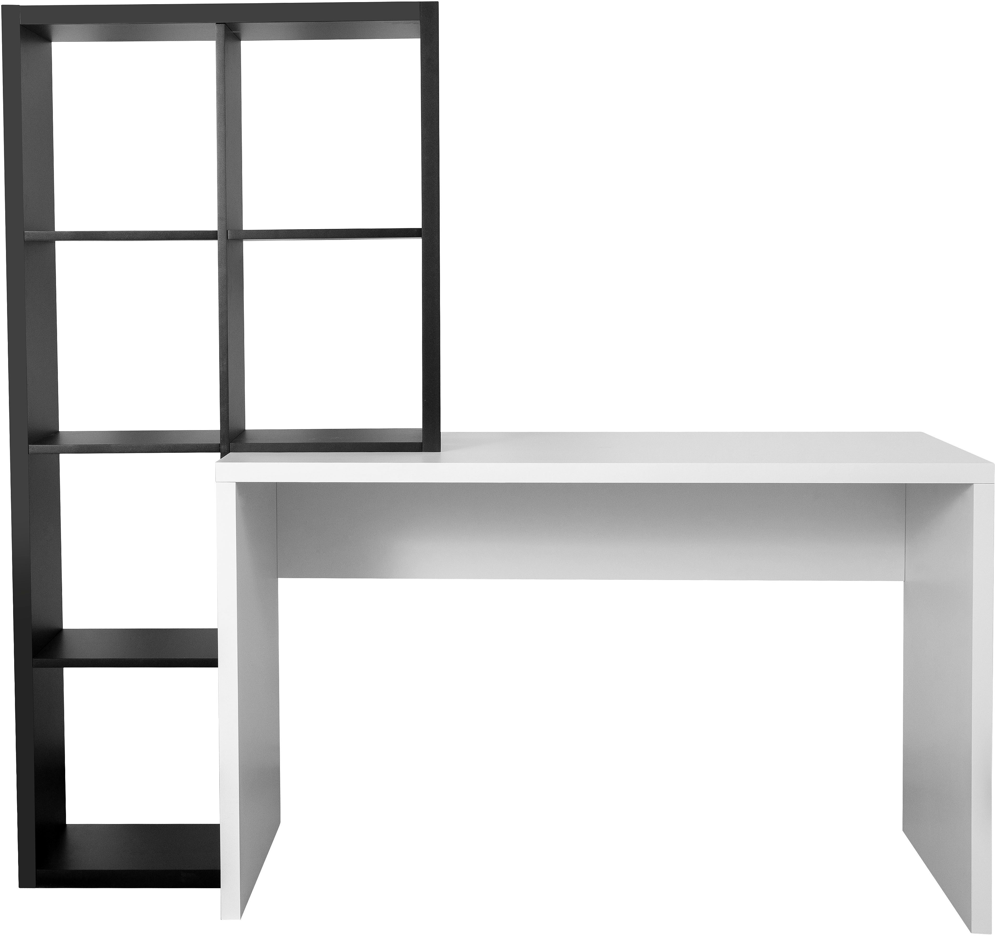 OTTO home Regal-Schreibtisch Triest, Computertisch mit Raumtrenner, Breite 156 cm, Regalelement flexibel montierbar, 6 Fächer, Tischbreite 120 cm – Bild 3 von 5