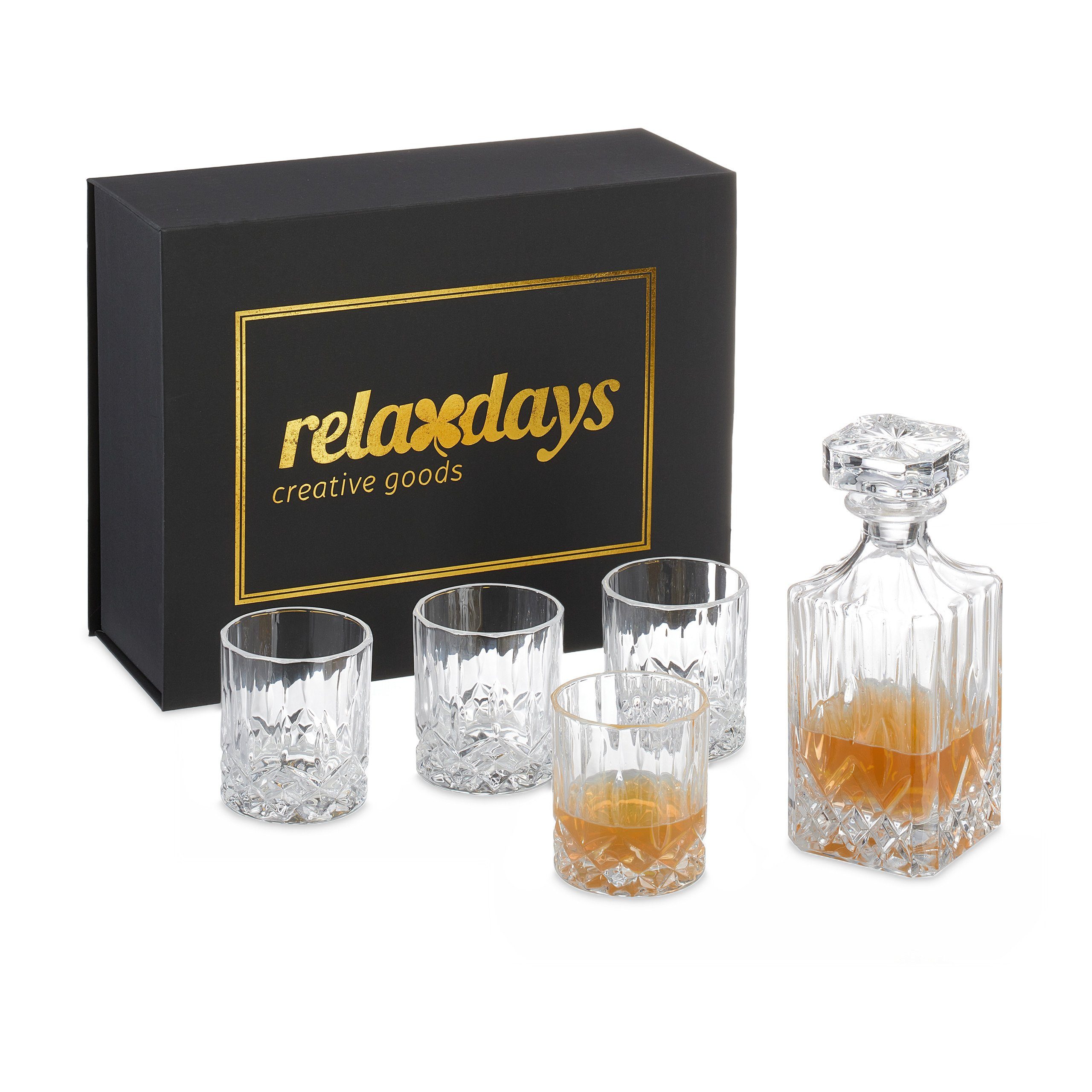 relaxdays Whiskyglas 5-tlg. Whisky Set, Glas