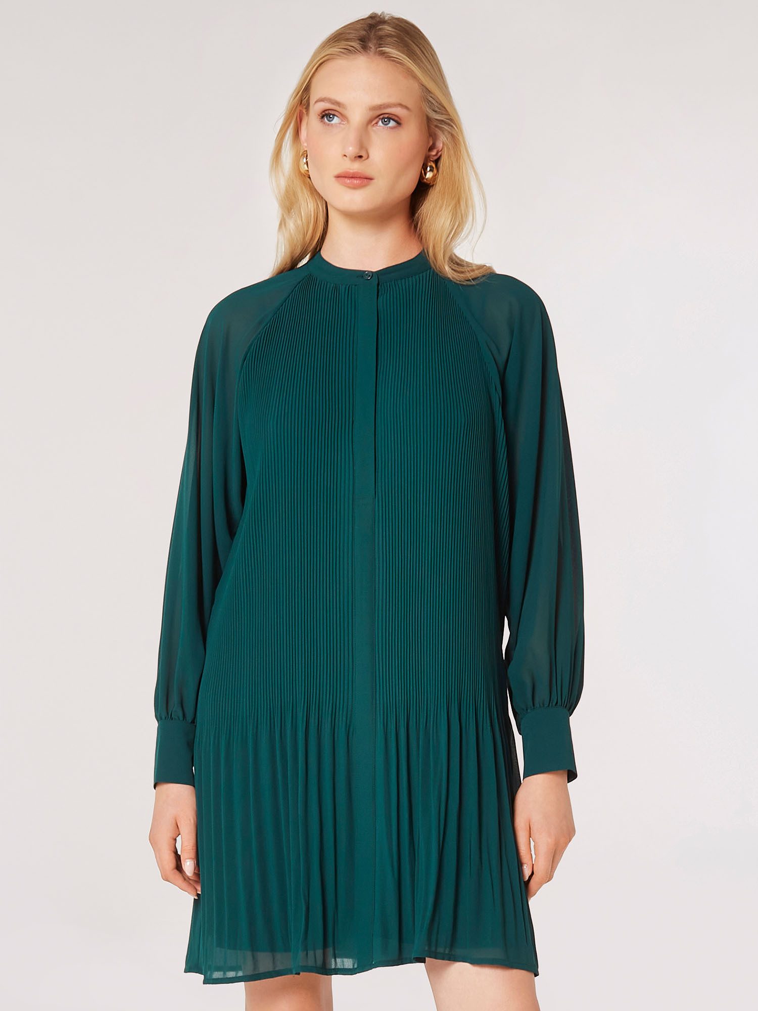 Chiffonkleid Plisseekleid