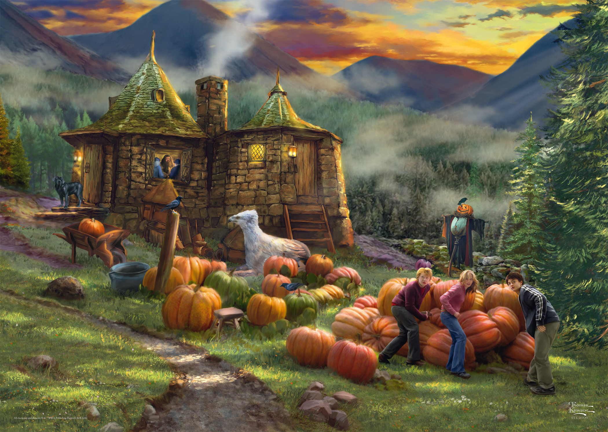 Schmidt Spiele Puzzle 1000 Teile Puzzle Thomas Kinkade Harry Potter Hagrid‘s Hut 58660, Puzzleteile von Schmidt Spiele