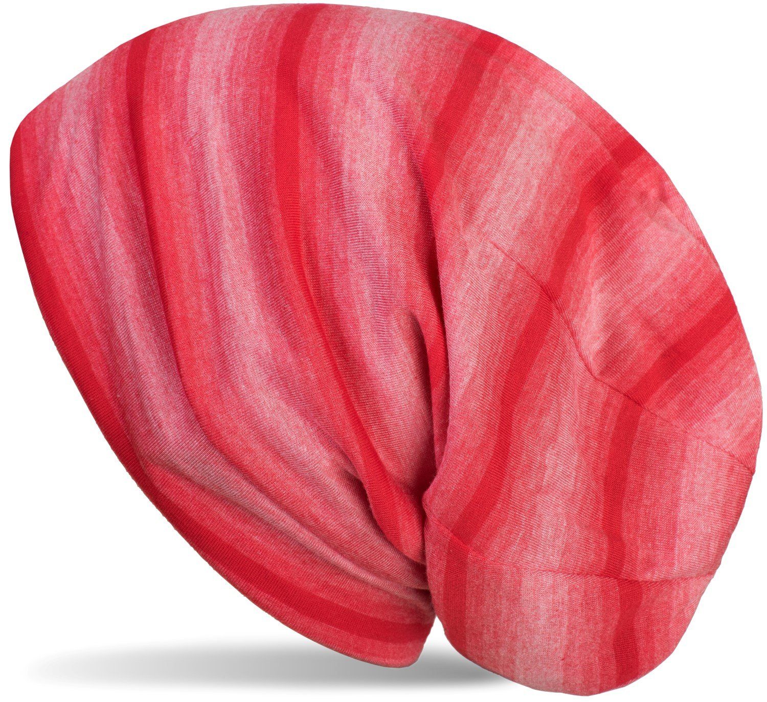 styleBREAKER Beanie (1-St) Beanie Mütze mit Streifen Farbverlauf Muster Ton in Ton Rot