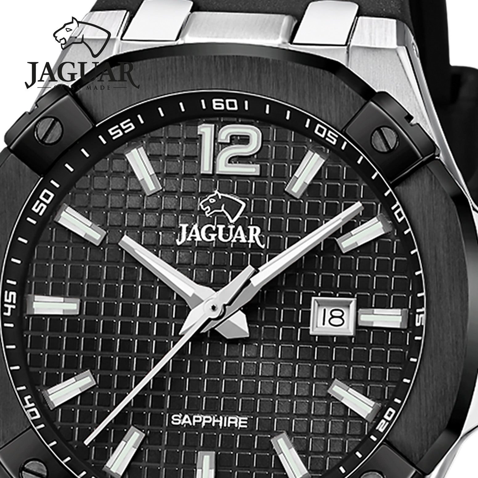 JAGUAR Quarzuhr Jaguar Herrenuhr Silikon schwarz Jaguar, (Analoguhr), Herre günstig online kaufen