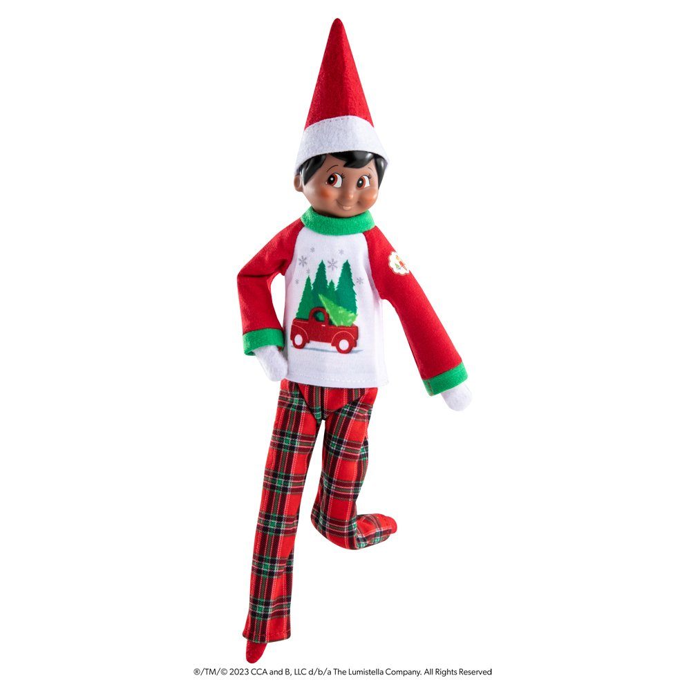 Elf on the Shelf Puppenkleidung Outfit - Weihnachtsbaum Pyjama