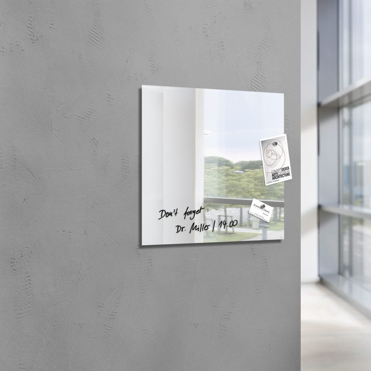 Sigel Wandtafel Glas-Magnetboard artverum Spiegel 48x48 cm günstig online kaufen