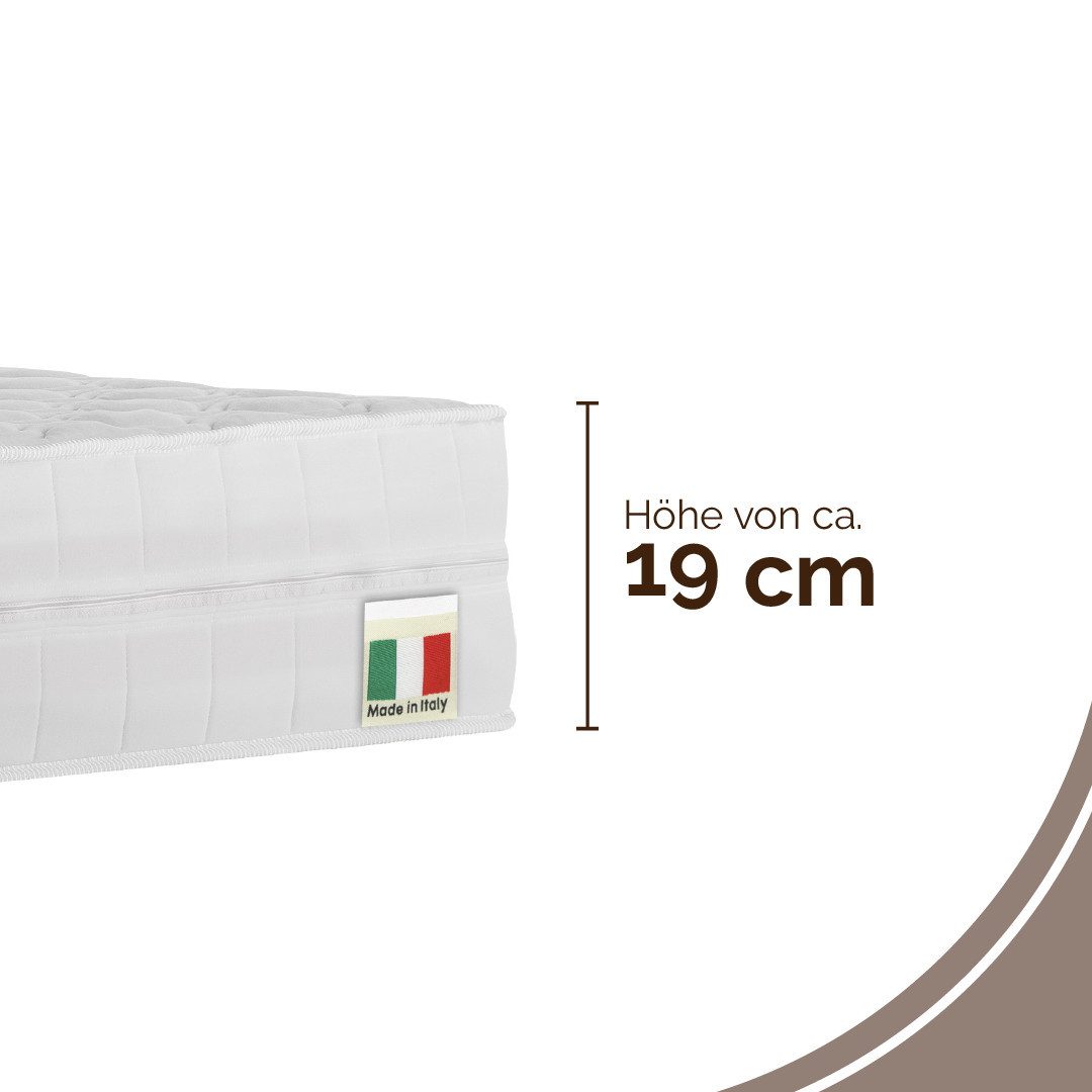 Komfortschaummatratze Airy Form 19, DI QUATTRO, 19 cm hoch, Matratze mit atmungsaktivem Kern, 90x200 cm und weitere Größen – Bild 4 von 5