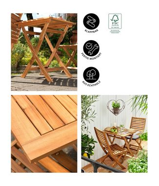 Dehner Gartentisch Holztisch Macao, klappbar, geölt, hellbraun, wunderschöner Falttisch aus geöltem FSC®-zertifiziertem Akazienholz