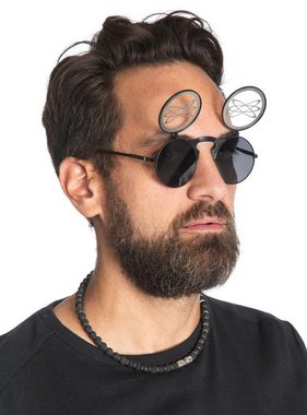 Metamorph Kostüm Atom Flip-up Sonnenbrille, Die Klappbrille für Physiker, Nerds und Spalter