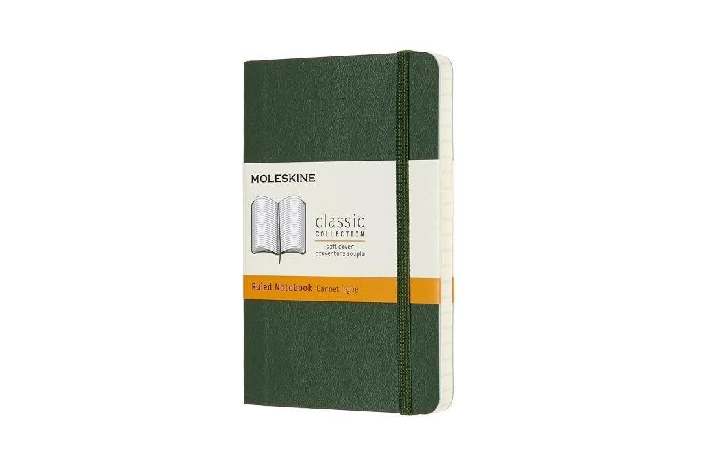 MOLESKINE Notizbuch Moleskine Notizbuch, Pocket, A6, Liniert, Soft Cover, Myrtengrün