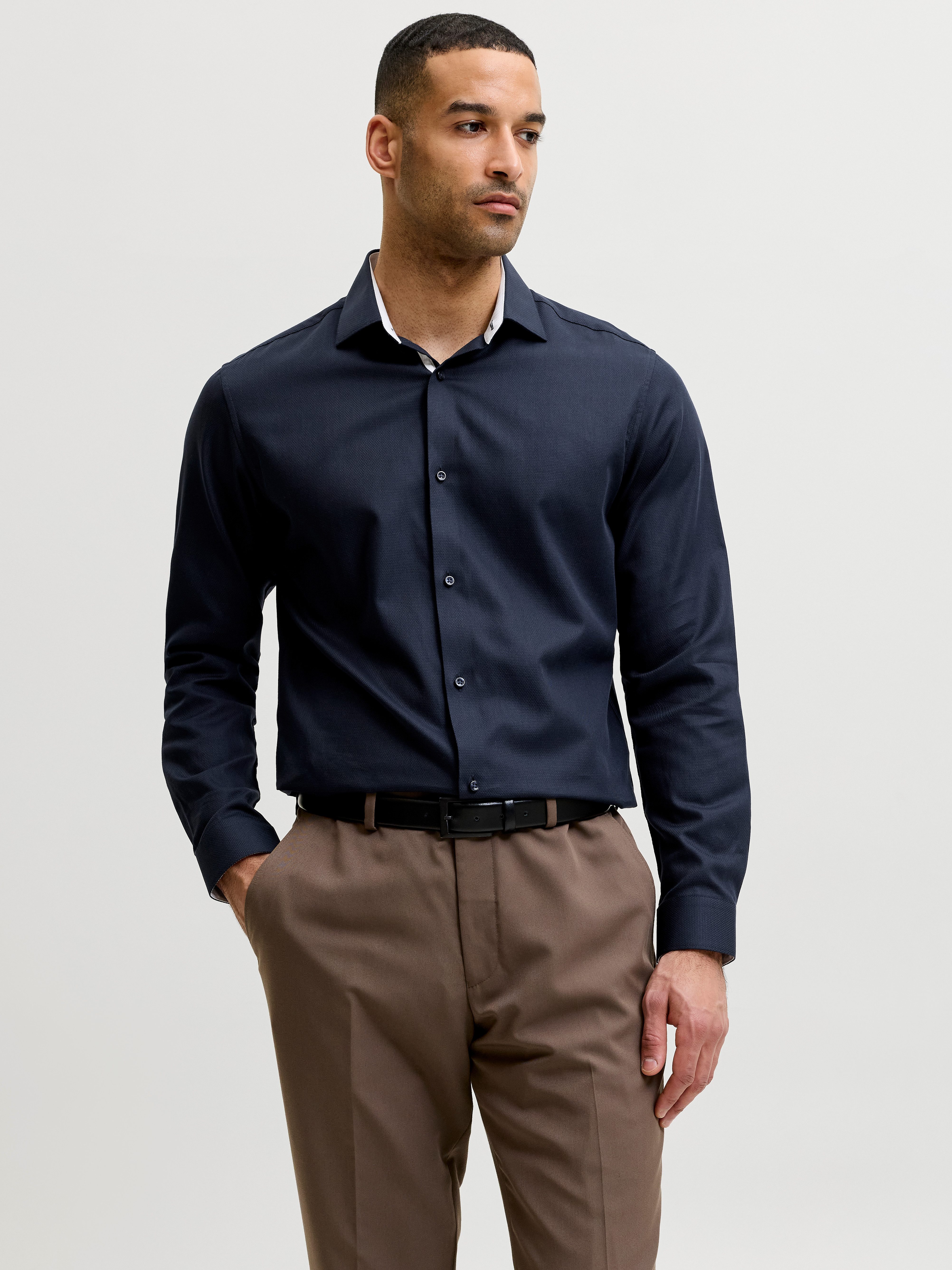 Jack & Jones Langarmhemd JPRBLAPARKER DETAIL L/S SHIRT SN Baumwolle, slim fit