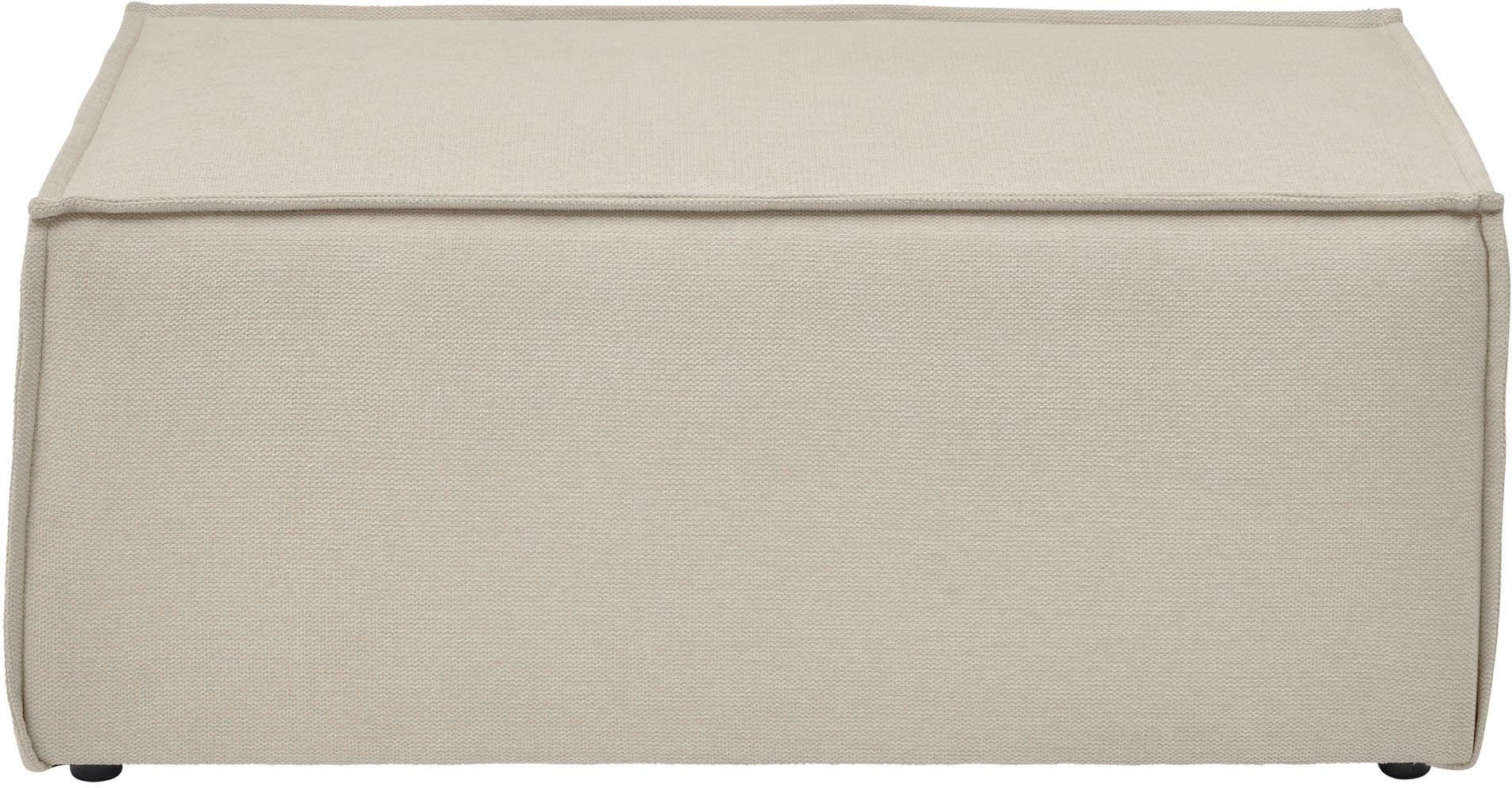 OTTO home Hocker FINNLEY, Polsterhocker in Bouclé, Struktur fein u. Mega Cord verfügbar, passend zur Polster-Serie Finnley